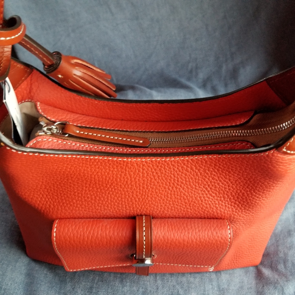 Dooney & Bourke Persimmon leather shoulder bag - Picture 7 of 15